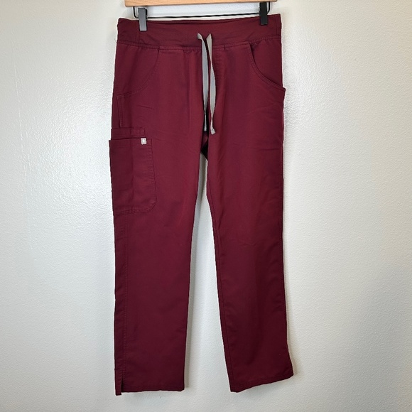 Figs Burgundy Technical Collection Scrub Pant size Small - Picture 1 of 7